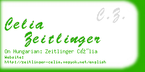 celia zeitlinger business card